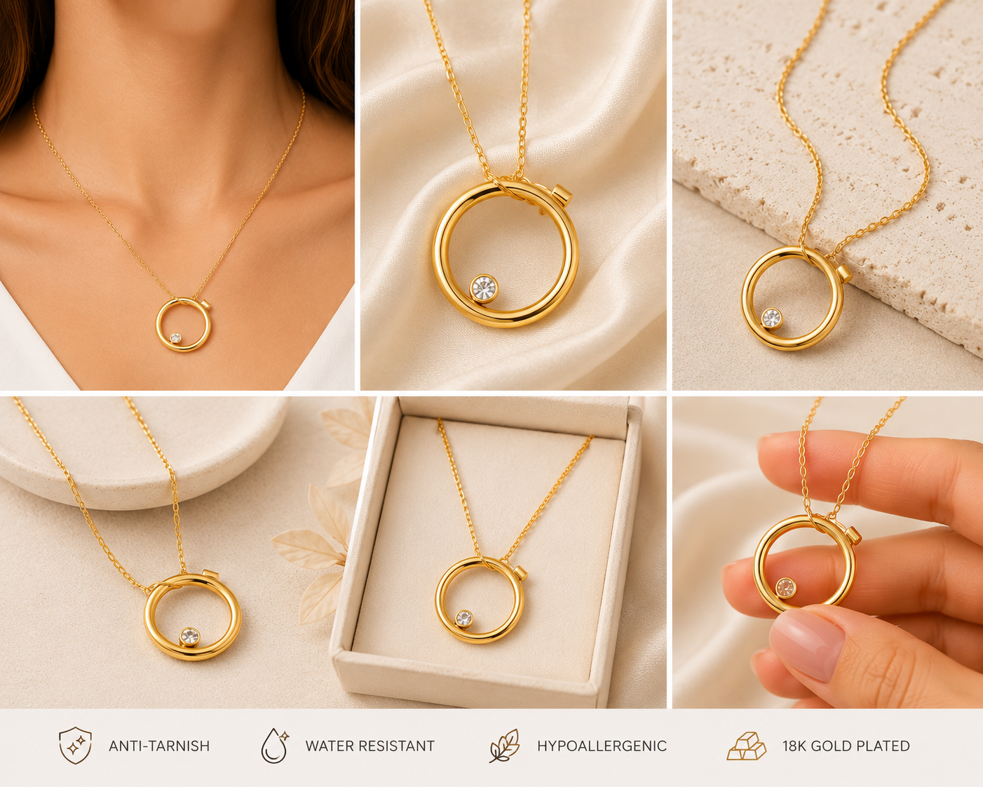 Elite Plum Spark Anti Tarnish Necklace - Image 2